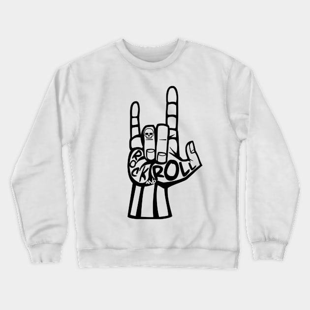 Rock&Roll Crewneck Sweatshirt by FernyDesigns